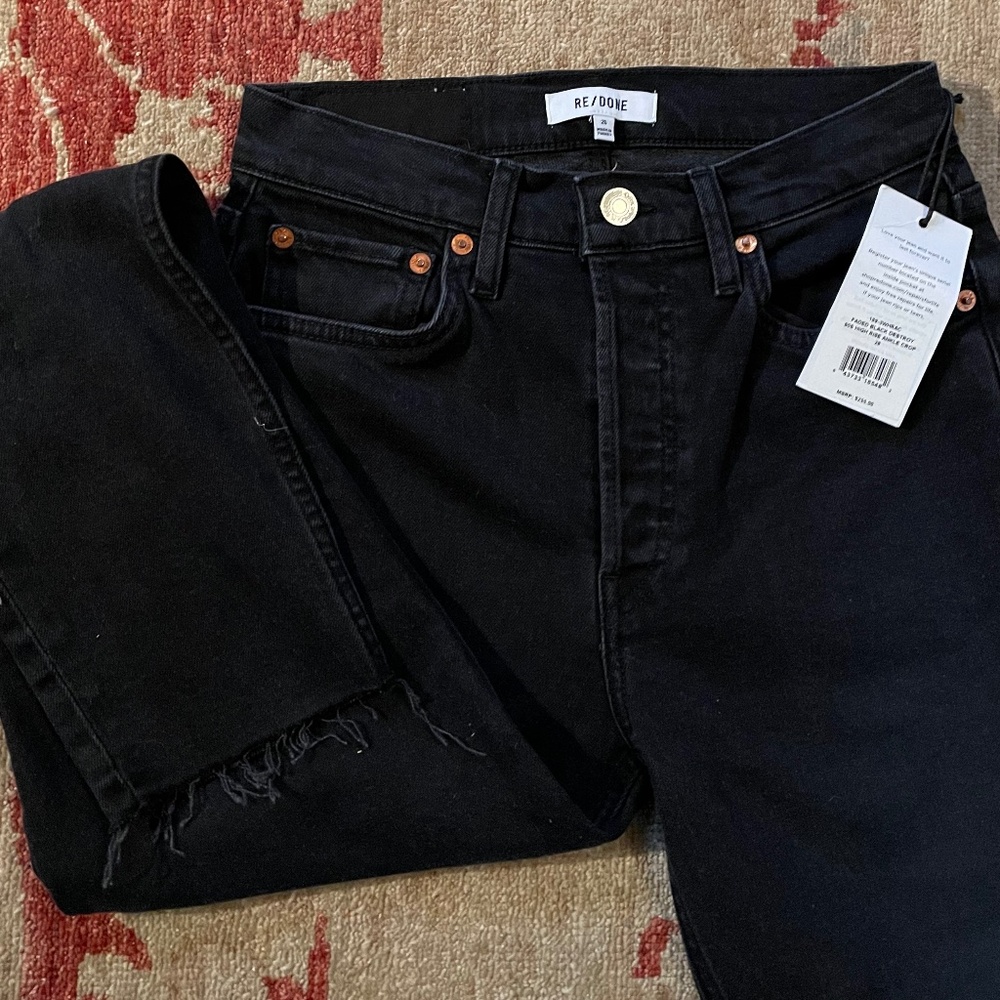 NWT Re/Done Jeans Size 26 High Rise Ankle Crop